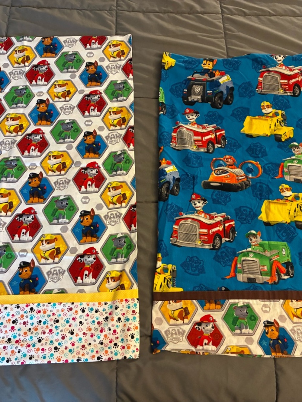 Paw Patrol Twin Pillowcases in Blue, Yellow, Red, Green